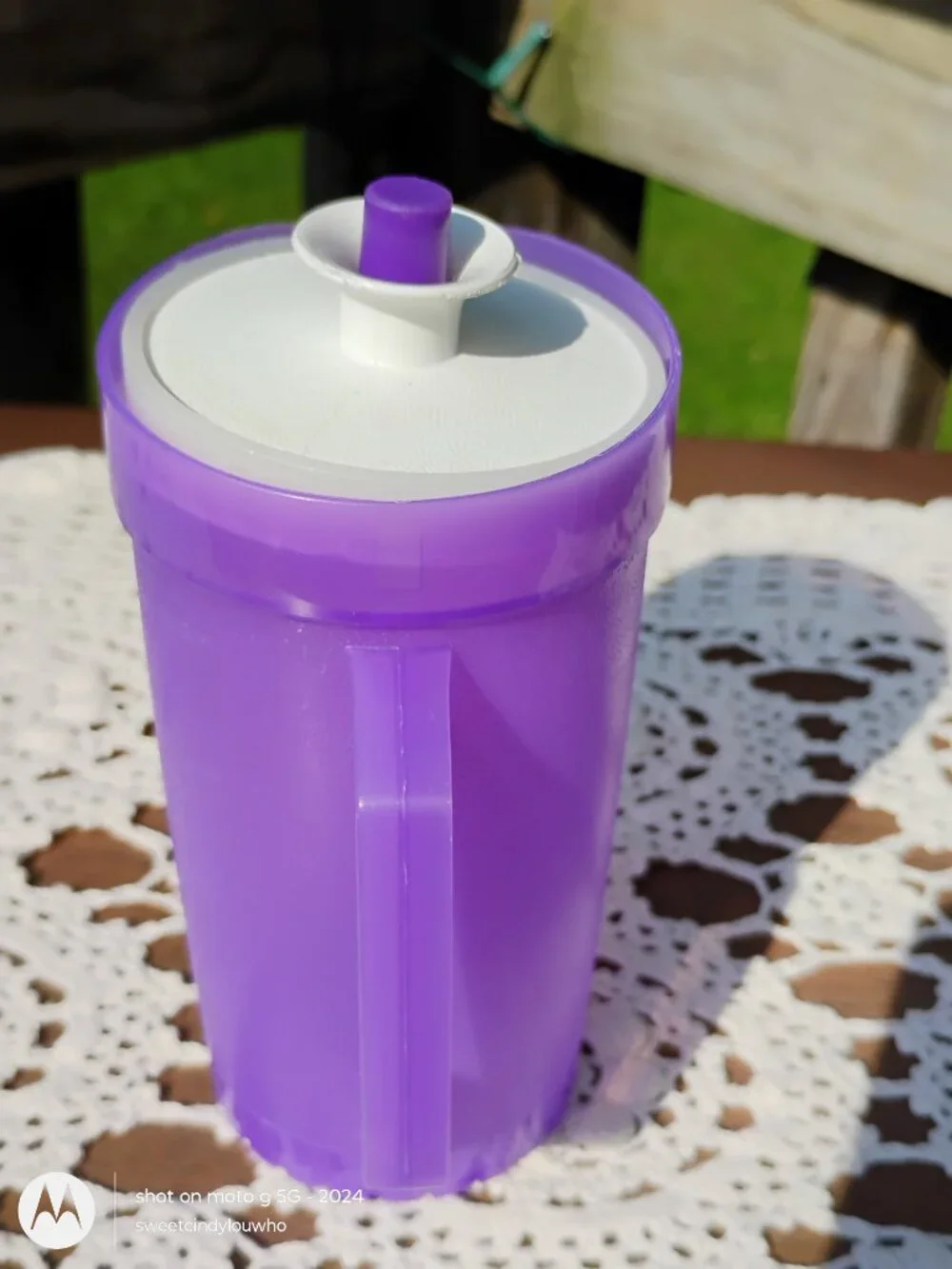 Tupperware Toys grape purple mini party set pitcher with classic push button lid
